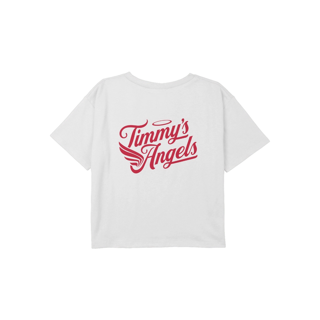 TIMMY'S ANGELS CROP TEE